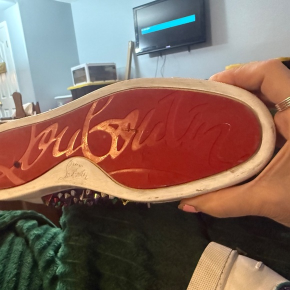 Christian Louboutin Spike Multicolor High Top Sneakers 39 - Picture 5 of 11